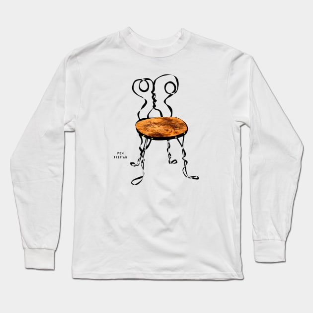 Ice cream shop chair : Long Sleeve T-Shirt by Annie Pom Freitag